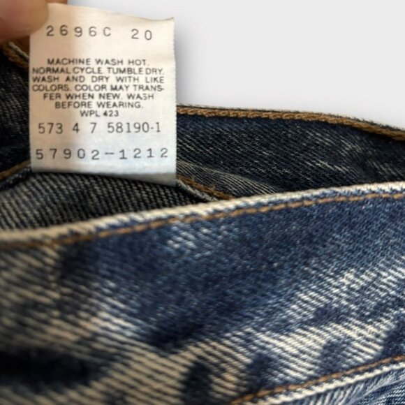 Vintage Levi's 90s Orange Tab 27 Waist Made in USA Blue Acid Wash Denim Retro - Picture 8 of 10